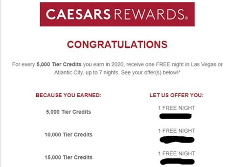 caesars reward credits